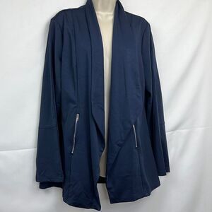 Elesol Navy Blue Open Drape Blazer NWT size 2X